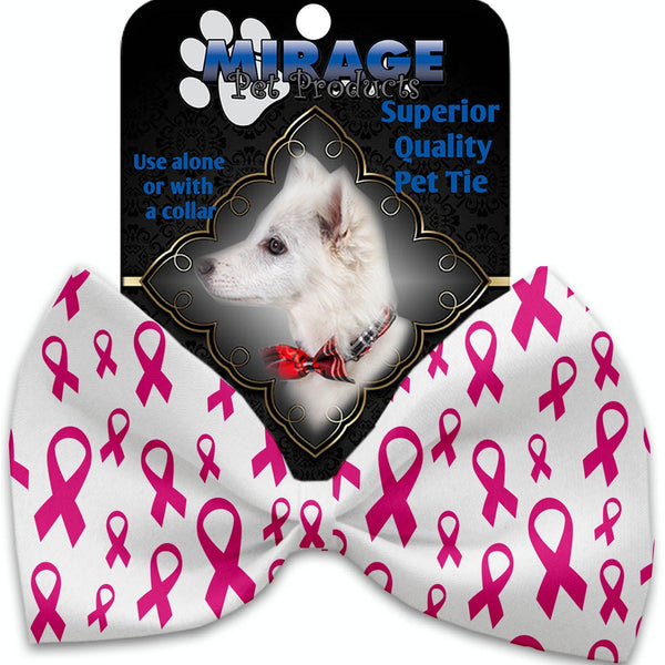 Mirage Pet Products Pink Ribbons Pet Bow Tie Collar Accessory with Velcro
