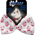 Mirage Pet Products Pink Whimsy Cupcakes Pet Bow Tie Collar Accessory with Velcro