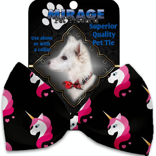 Mirage Pet Products Pretty Pink Unicorns Pet Bow Tie Collar Accessory with Velcro