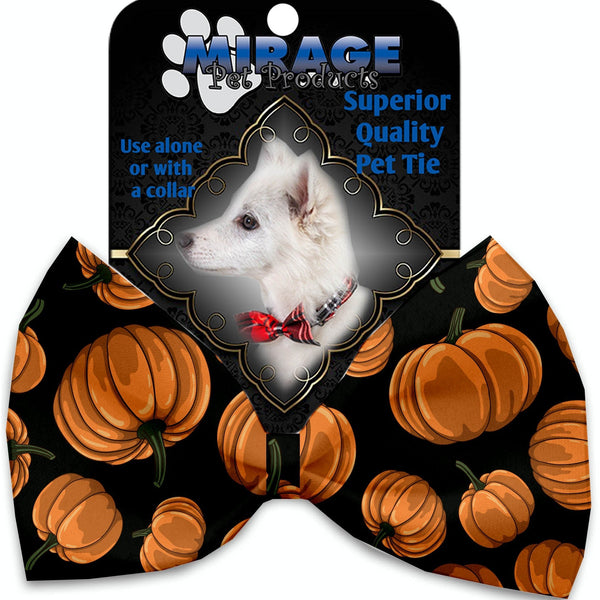 Mirage Pet Products Pumpkin Patch Pet Bow Tie Collar Accessory with Velcro