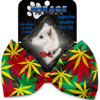 Mirage Pet Products Rasta Mary Jane Pet Bow Tie Collar Accessory with Velcro