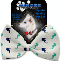 Mirage Pet Products Seahorses Pet Bow Tie Collar Accessory with Velcro