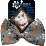 Mirage Pet Products Skeletons Dancing Pet Bow Tie Collar Accessory with Velcro