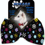 Mirage Pet Products Smiley Snowflakes Pet Bow Tie Collar Accessory with Velcro