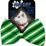 Mirage Pet Products St Patrick's Stripes Pet Bow Tie Collar Accessory with Velcro