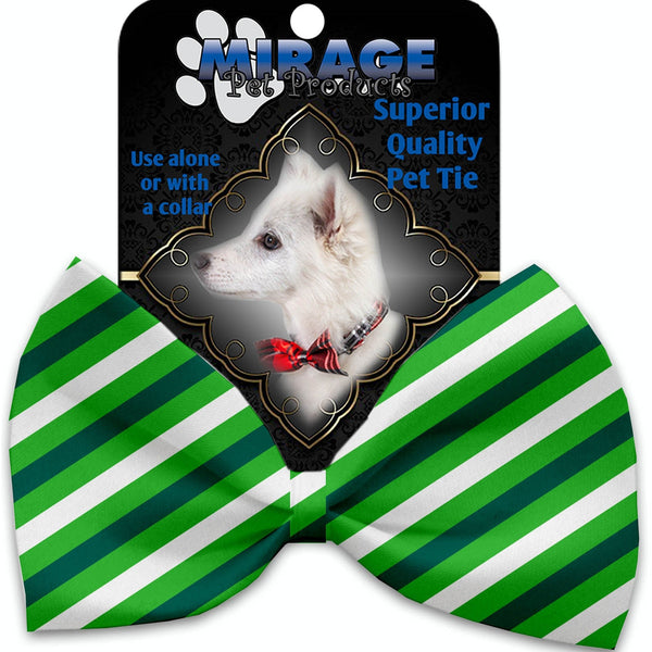Mirage Pet Products St Patrick's Stripes Pet Bow Tie Collar Accessory with Velcro