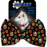 Mirage Pet Products Sugar She Skulls Pet Bow Tie Collar Accessory with Velcro
