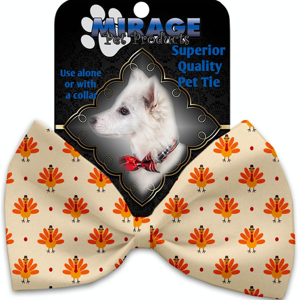 Mirage Pet Products Turkey Trot Pet Bow Tie Collar Accessory with Velcro