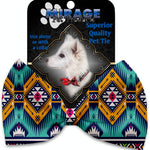 Mirage Pet Products Turquoise Southwest Pet Bow Tie