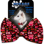 Mirage Pet Products Valentines Day Bears Pet Bow Tie Collar Accessory with Velcro 