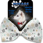Mirage Pet Products Vintage Snowflakes Pet Bow Tie Collar Accessory with Velcro