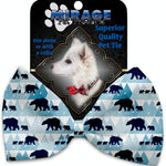 Mirage Pet Products Winter Bear Tracks Pet Bow Tie Collar Accessory with Velcro
