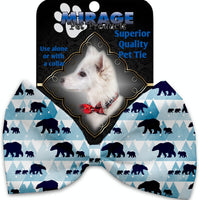 Mirage Pet Products Winter Bear Tracks Pet Bow Tie Collar Accessory with Velcro