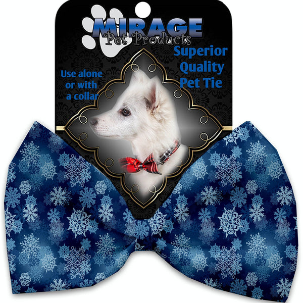 Mirage Pet Products Winter Wonderland Pet Bow Tie Collar Accessory with Velcro