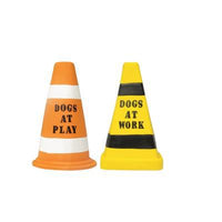 MultiPet Barking Lot Latex Warning Cones Dog Toys 7", Assorted-Dog-MultiPet-PetPhenom