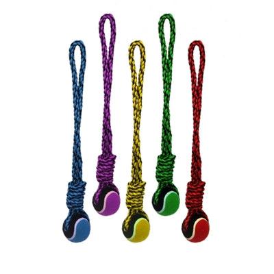 MultiPet Nuts for Knots Rope Tug w/Tennis Ball-Dog-MultiPet-PetPhenom