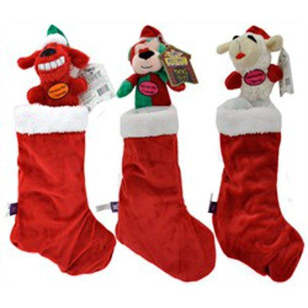 Multipet Holiday Dog Toy Stockings 18", Assorted, 1 Count-Dog-MultiPet-PetPhenom