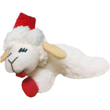 Multipet Holiday Lamb Chop w/ Santa Hat Cat Toy 4"