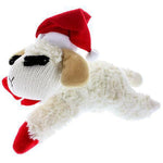 Multipet Holiday Lamb Chop with Santa Hat Mini, 6 Inch-Dog-MultiPet-PetPhenom