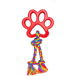 Multipet Tug A Paw w/ Rope 14", Assorted Colors