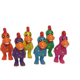 Multipet's Mini Globken Latex Polka Dot Chicken Dog Toy, 5-1/2-Inch