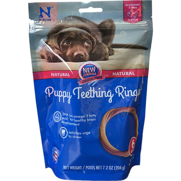 N-Bone Puppy Teething Rings Blueberry Flavor , 6 count-Dog-N-Bone-PetPhenom