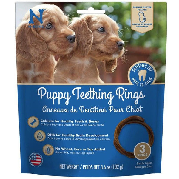 N-Bone Puppy Teething Rings Peanut Butter Flavor, 3 count-Dog-N-Bone-PetPhenom