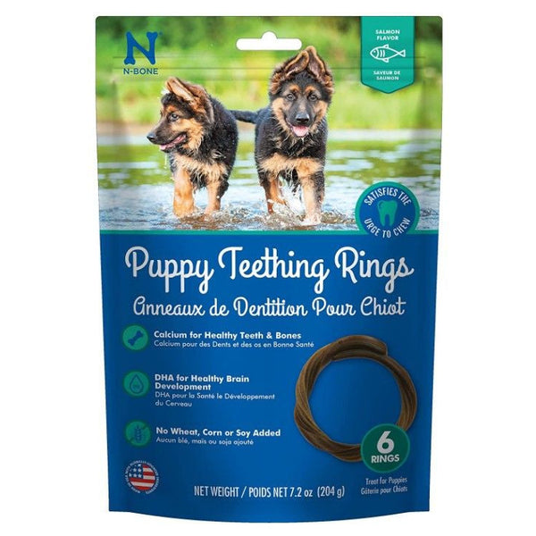 N-Bone Puppy Teething Rings Salmon Flavor, 6 count-Dog-N-Bone-PetPhenom