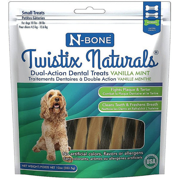 N-Bone Twistix Naturals Vanilla Mint Dental Treats Small, 10 oz-Cat-N-Bone-PetPhenom