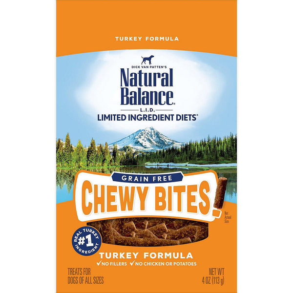 Natural Balance Liminited Ingredients Diet Grain Free Chewy Bites! Turkey 4oz-Dog-Natural Balance-PetPhenom