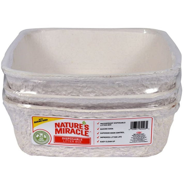 Nature's Miracle Disposable Litter Pan, Medium - 16"L x 11"W x 4"H (3 Pack)-Cat-Natures Miracle-PetPhenom