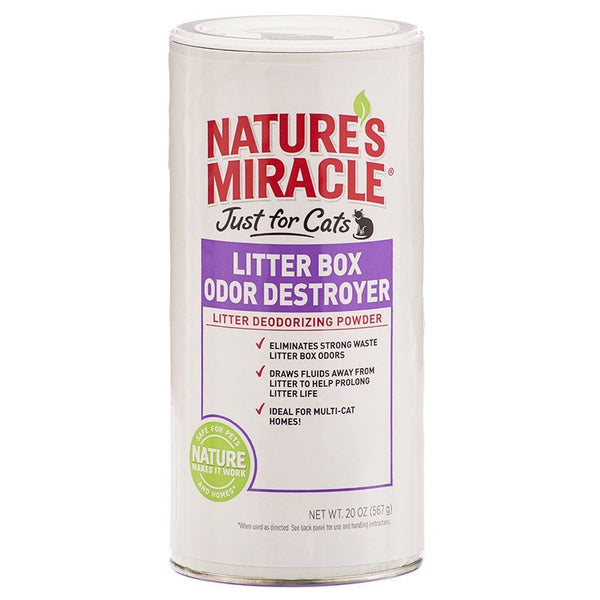 Nature's Miracle Just For Cats Litter Box Odor Destroyer - Deodorizing Powder, 20 oz-Cat-Natures Miracle-PetPhenom