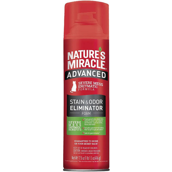 Nature's Miracle Just for Cats Advanced Enzymatic Stain & Odor Eliminator Foam, 17.5 oz-Cat-Natures Miracle-PetPhenom