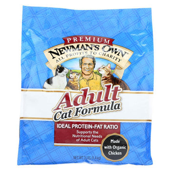 Newman's Own Organics Adult Cat Dry Formula - Case of 8 - 3-Cat-Newman's Own Organics-PetPhenom