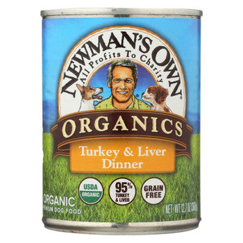 Newman's Own Organics - Dog Fd Trky&liver Gluten Free - Case of 12 - 12.7 OZ-Dog-Newman's Own Organics-PetPhenom