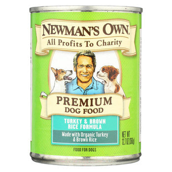 Newman's Own Organics Premium Turkey and Brown Rice - Case of 12 - 12.7 oz.-Dog-Newman's Own Organics-PetPhenom