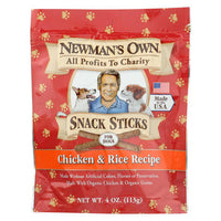 Newman's Own Organics Snack Sticks, and Rice - Chicken - Case of 12 - 4 oz.-Dog-Newman's Own Organics-PetPhenom