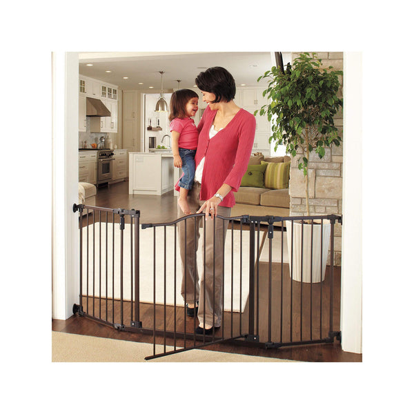 North States Deluxe Décor Wall Mounted Pet Gate Medium Matte Bronze 38.3" - 72" x 30"-Dog-North States-PetPhenom