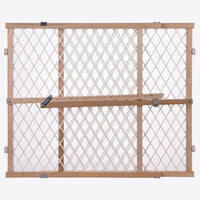 North States Easy Adjust - Diamond Mesh Pet Gate White, Wood 26.5" - 42" x 23"-Dog-North States-PetPhenom