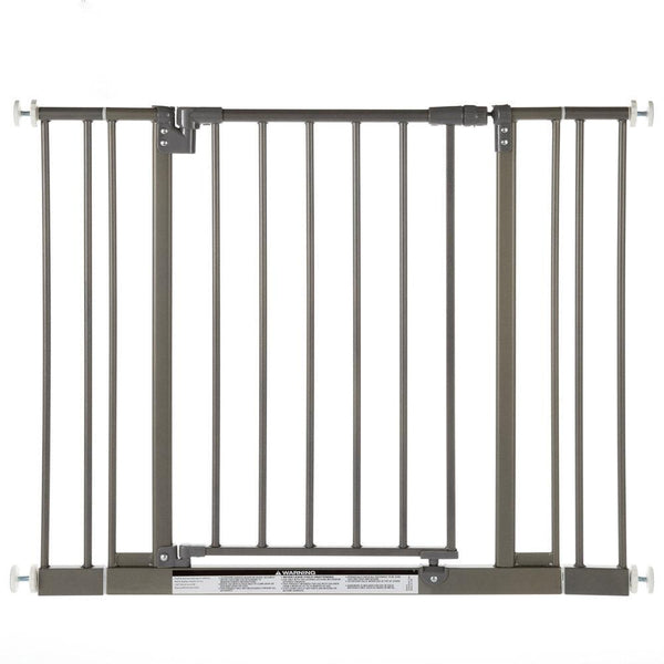 North States Easy-Close Wall Mounted Steel Pet Gate Gray 28" - 38.5" x 29"-Dog-North States-PetPhenom