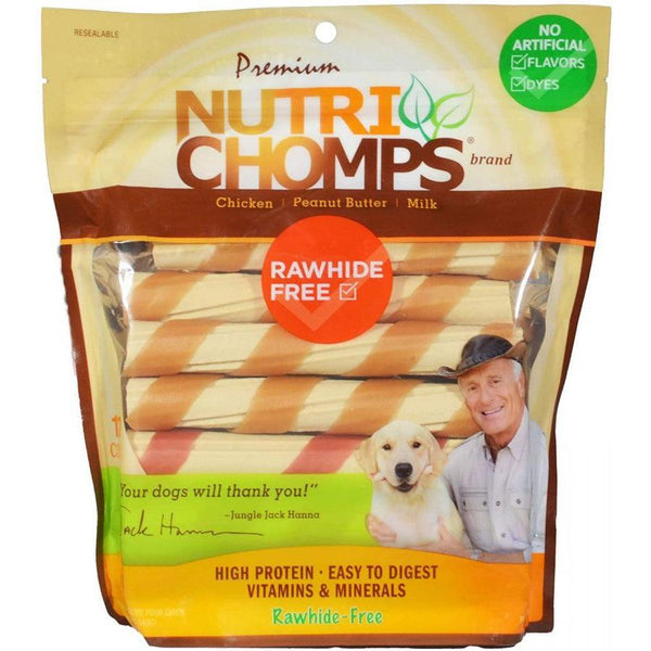 Nutri Chomps Wrapped Twist Dog Treat Assorted Flavors, 12 count-Dog-Nutri Chomps-PetPhenom
