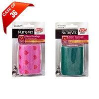 Nutri-Vet Bitter Bandages -3" Teal & Pink w/Hearts-Dog-Nutri-Vet-PetPhenom