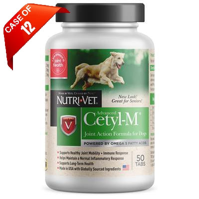 Nutri-Vet Nutri-Vet Cetyl-M Advanced Joint Action Formula Chewable Tablets, 50 count-Dog-Nutri-Vet-PetPhenom
