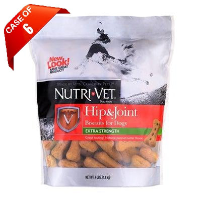 Nutri-Vet Nutri-Vet Hip & Joint Extra Strength Peanut Butter Biscuits for Dogs - 500mg GS -4 Lbs-Dog-Nutri-Vet-PetPhenom