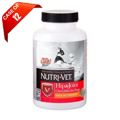 Nutri-Vet Nutri-Vet Hip & Joint Regular Strength Chewables - 500mg GS, 100mg CS, 10 mg MSM -120 ct-Dog-Nutri-Vet-PetPhenom