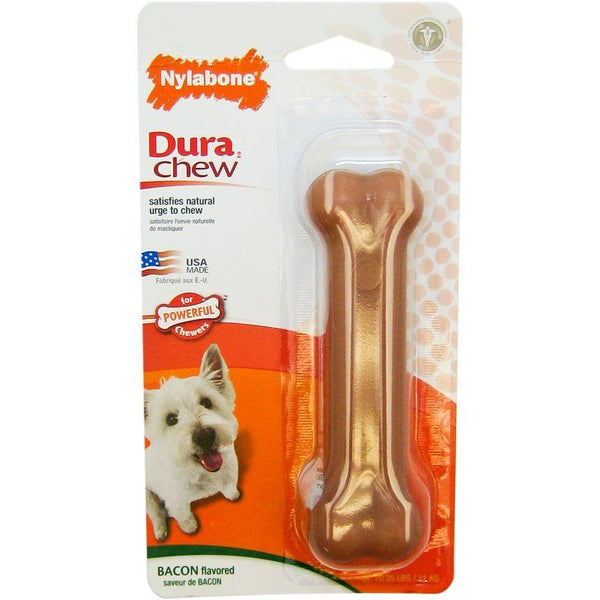 Nylabone Dura Chew Durable Dog Bone - Bacon Flavor, Regular - Dogs 16-25 lbs-Dog-Nylabone-PetPhenom