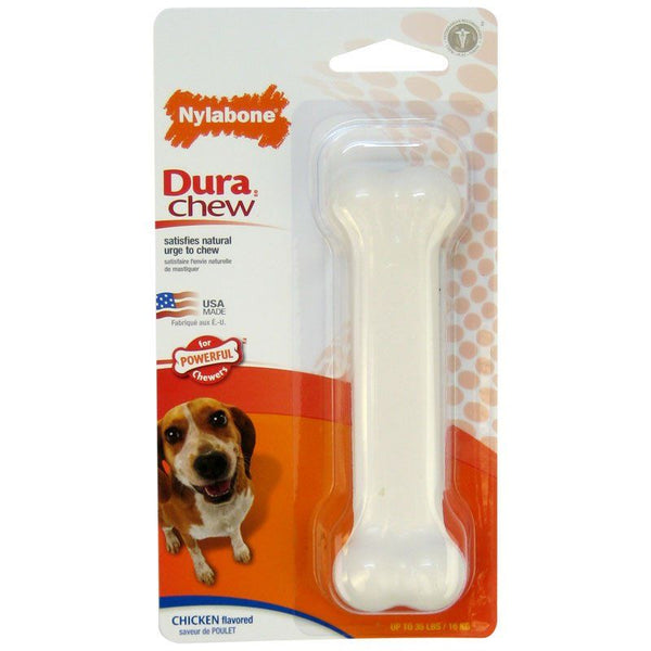 Nylabone Dura Chew Smooth White Dog Bone - Chicken Flavor, Wolf (1 Pack)-Dog-Nylabone-PetPhenom