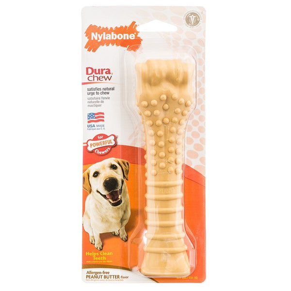 Nylabone Dura Chew Souper Bone - Peanut Butter Flavor, 7.75" Bone - (For Dogs over 50 lbs)-Dog-Nylabone-PetPhenom