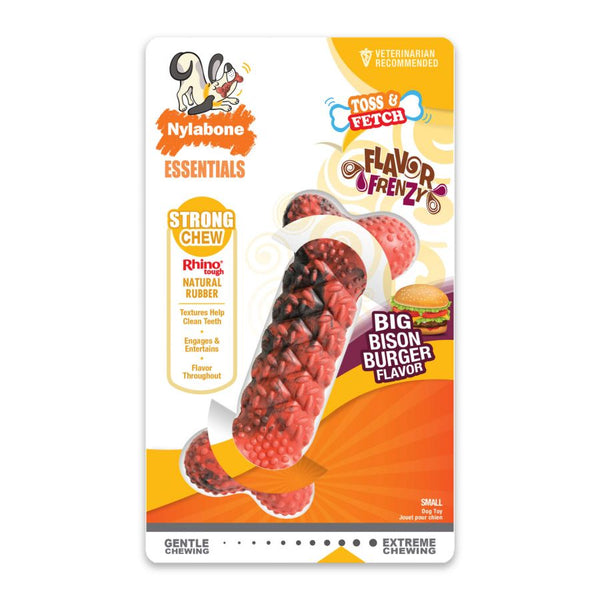 Nylabone Essentials Strong Chew Bone Bison Burger Flavor Small, Small 1 count-Dog-Nylabone-PetPhenom