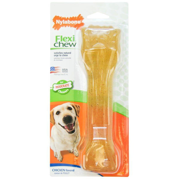 Nylabone Flexi Chew Dog Bone - Chicken Flavor, Souper (1 Pack)-Dog-Nylabone-PetPhenom